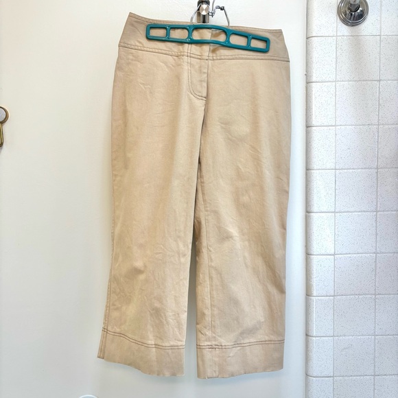 Catherine Jane Pants - Vintage Catherine Jane Beige Straight Leg Canvas Cropped Pants Size Small 26